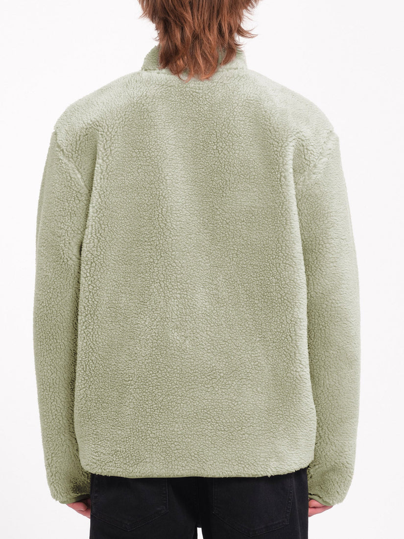 Sudadera Muzzer Fuzzar Zip Sherpa - Green Tea