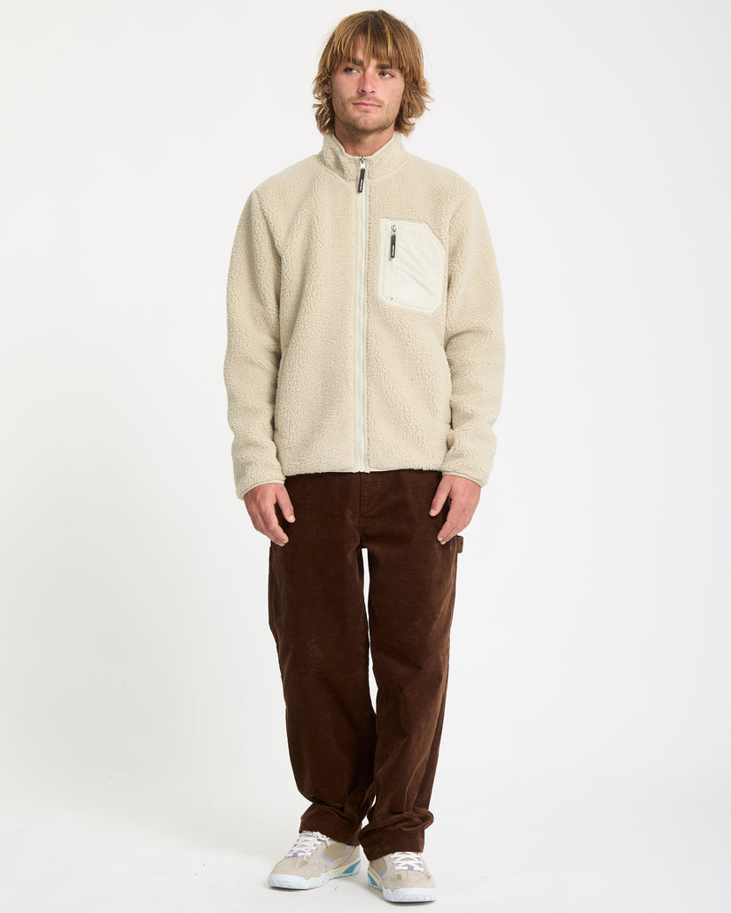Sudadera Muzzer Fuzzar Zip Sherpa - Stone