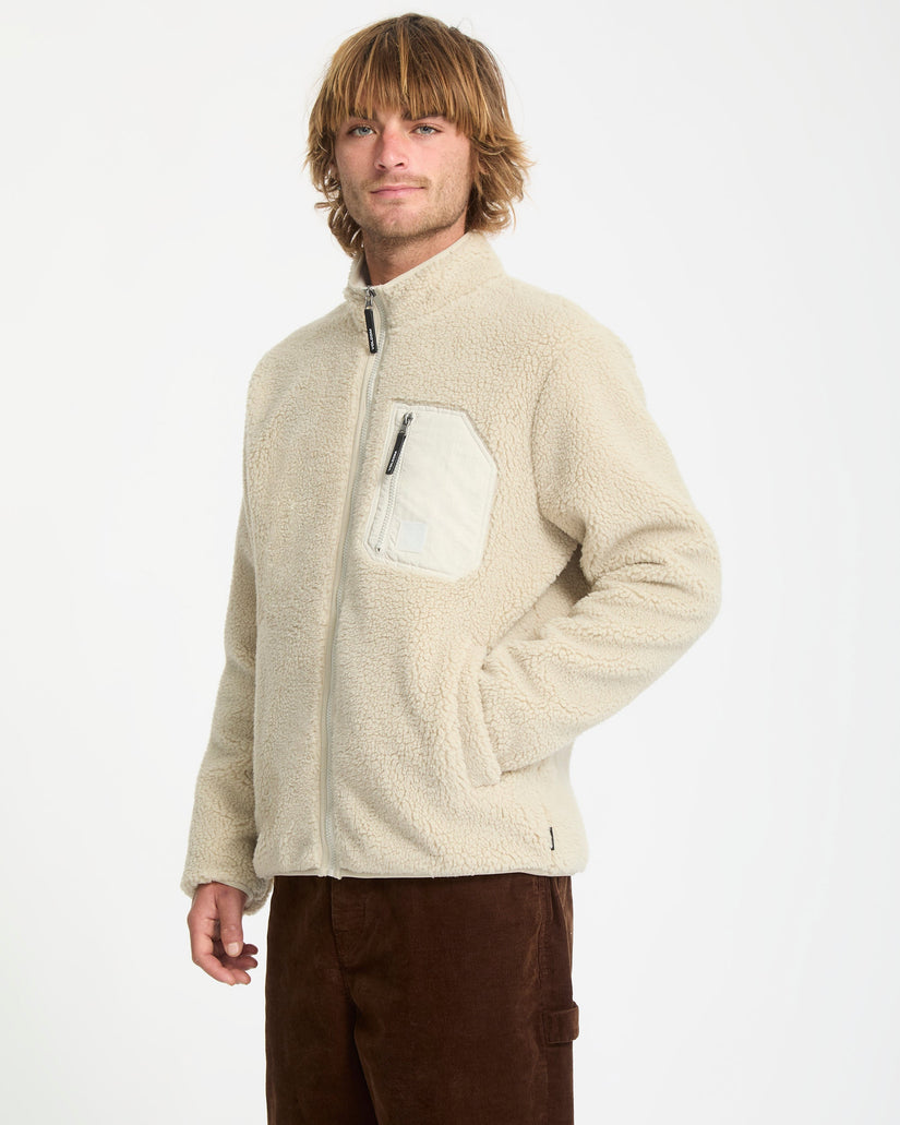 Sudadera Muzzer Fuzzar Zip Sherpa - Stone