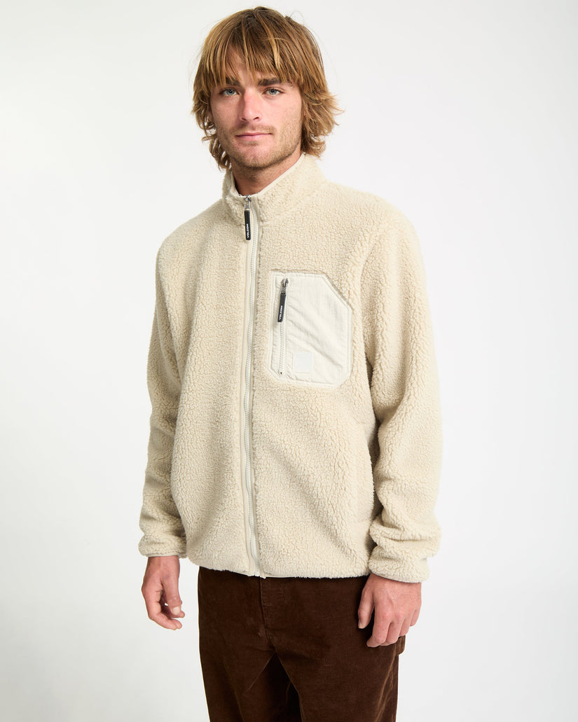 Sudadera Muzzer Fuzzar Zip Sherpa - Stone