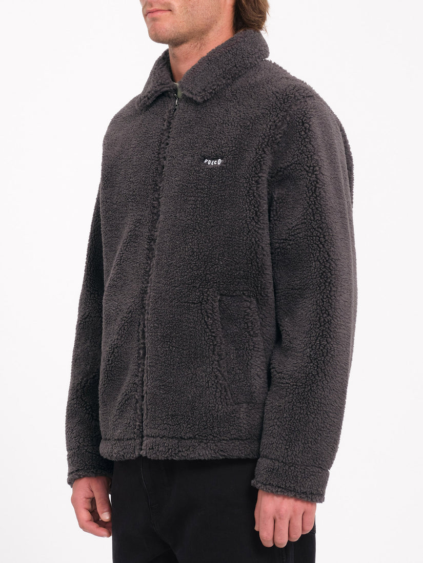 Sudadera Edwart II Zip Sherpa - Asphalt Black