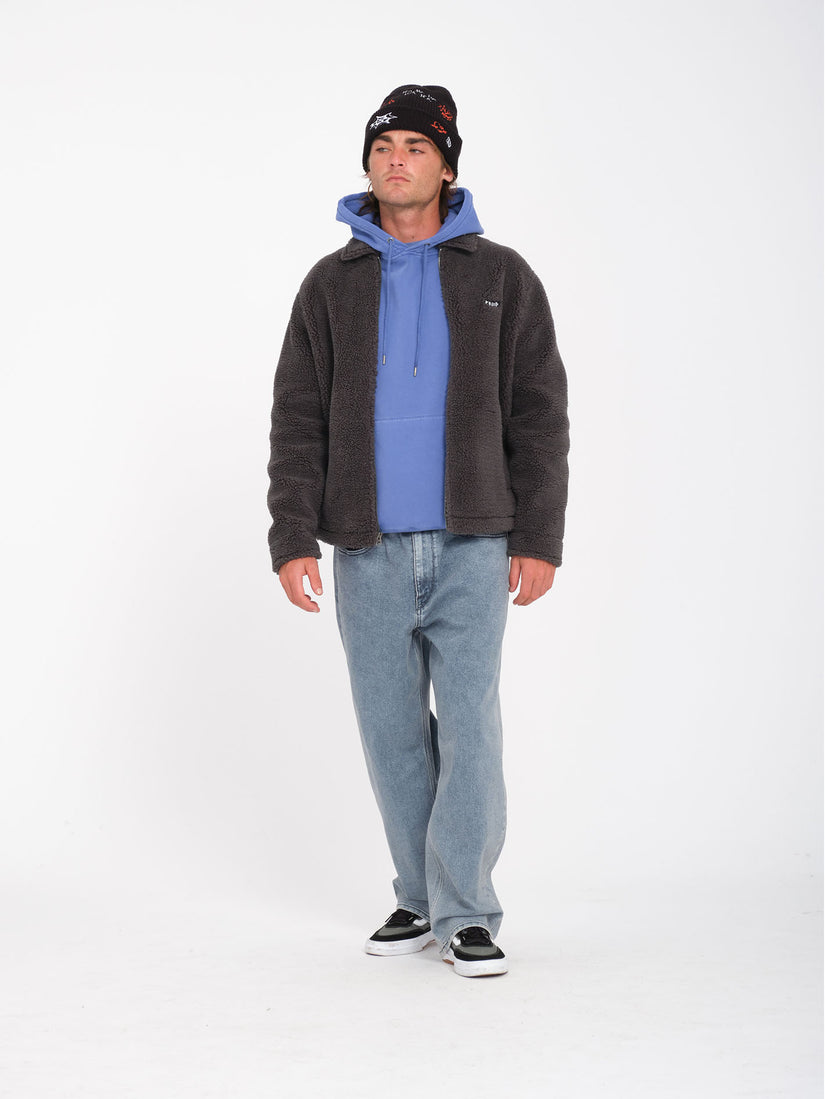 Sudadera Edwart II Zip Sherpa - Asphalt Black
