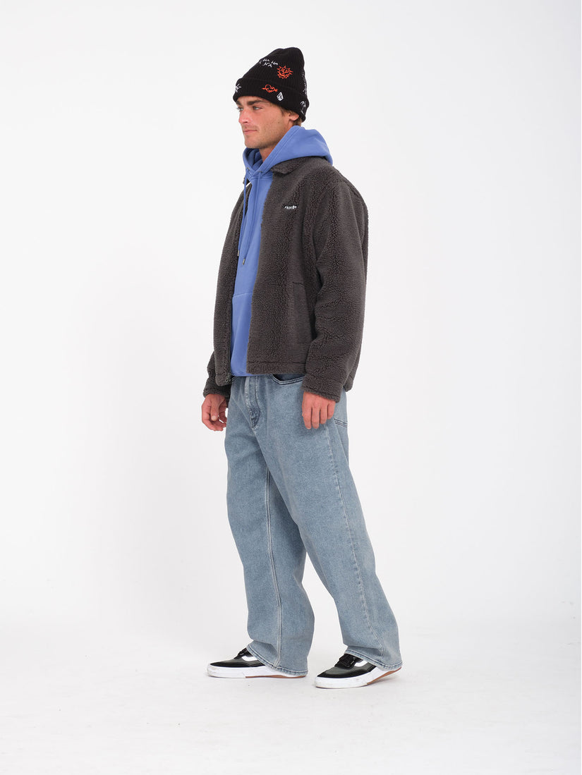 Sudadera Edwart II Zip Sherpa - Asphalt Black