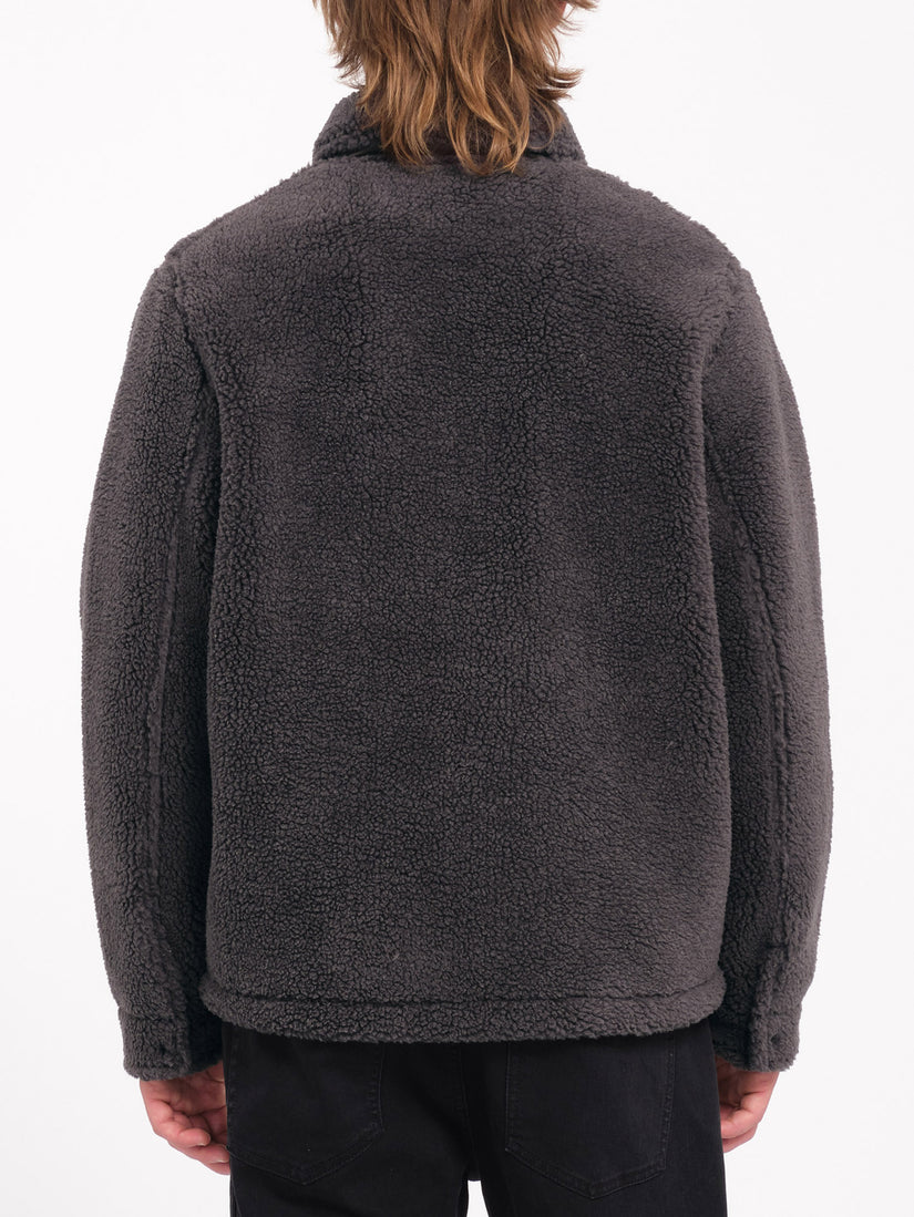 Sudadera Edwart II Zip Sherpa - Asphalt Black