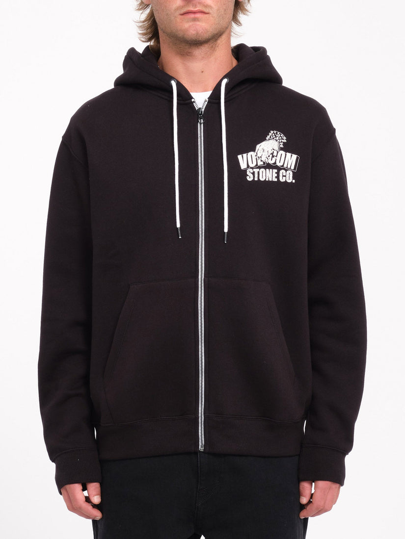 Sudadera con Capucha Watanite Zip - Black