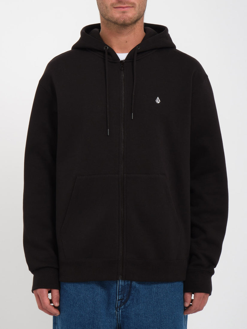 Sudadera con Capucha Single Stone Zip - Black