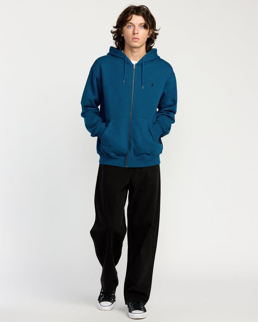 Sudadera Con Capucha Y Cremallera Single Stone - Cosmic Blue