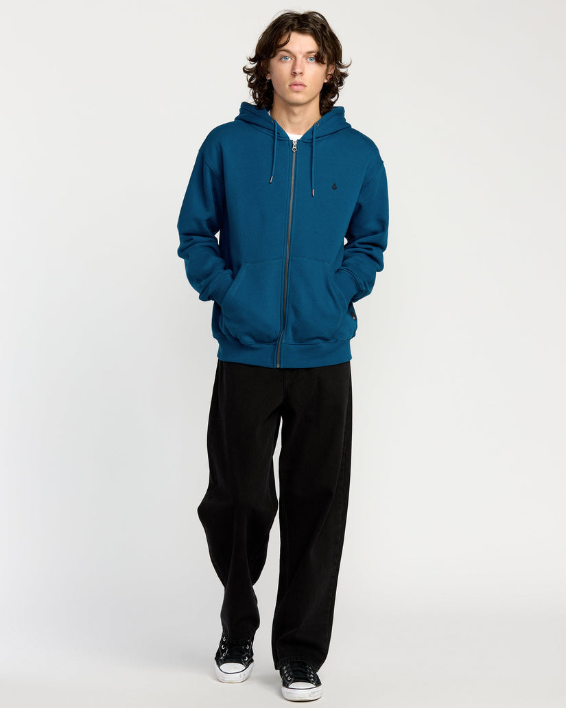Sudadera Con Capucha Y Cremallera Single Stone - Cosmic Blue