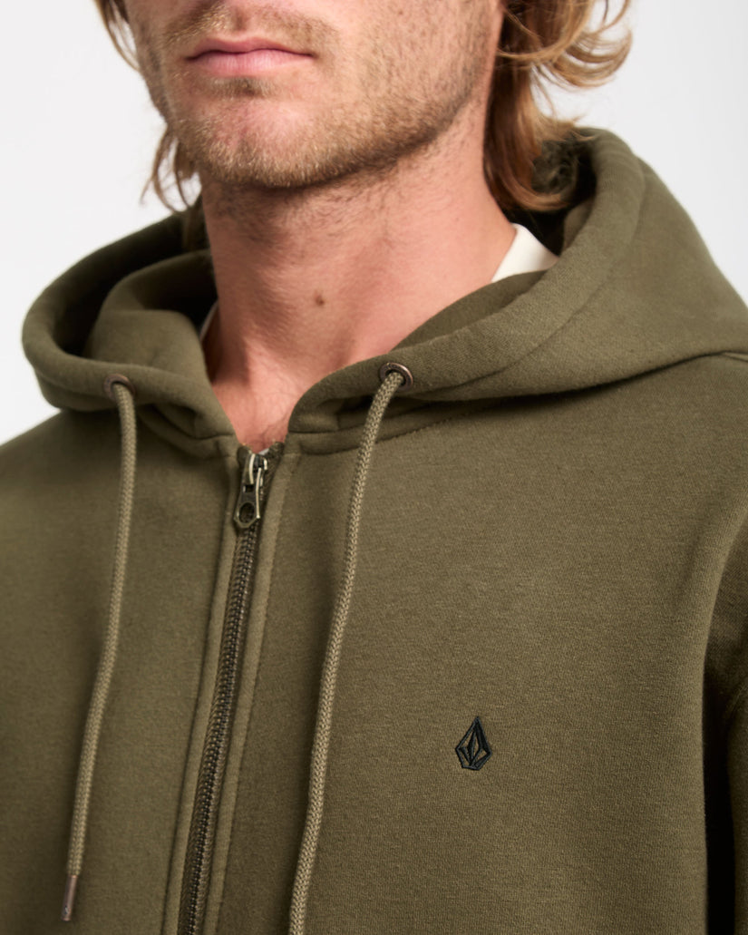 Sudadera Con Capucha Y Cremallera Single Stone - Sage Leaf