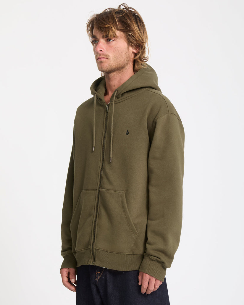 Sudadera Con Capucha Y Cremallera Single Stone - Sage Leaf