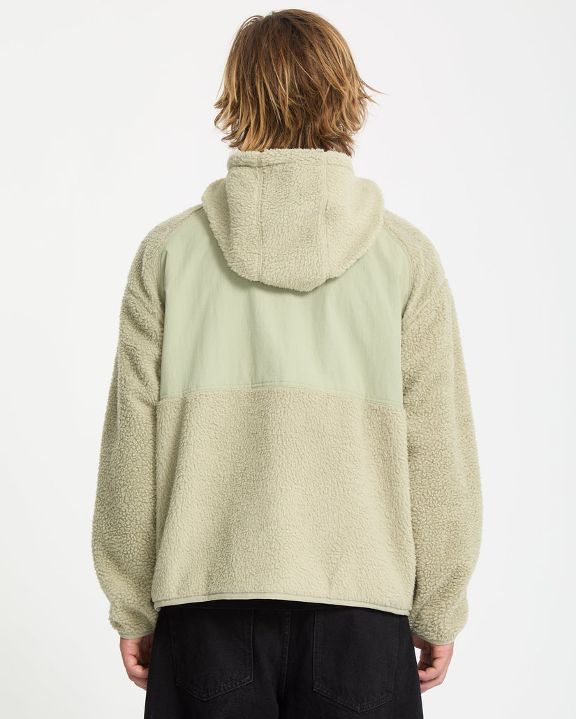 Sudadera De Borreguillo Con Capucha Y Cremallera Nomaa - Green Tea