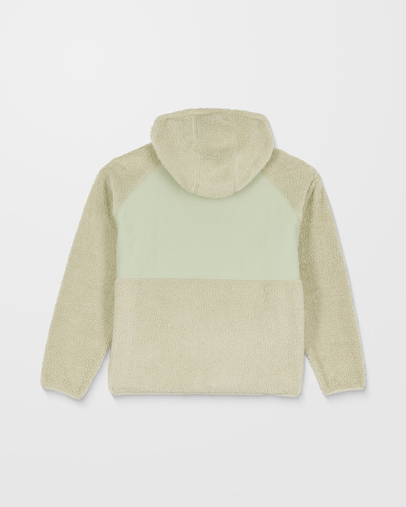 Sudadera De Borreguillo Con Capucha Y Cremallera Nomaa - Green Tea