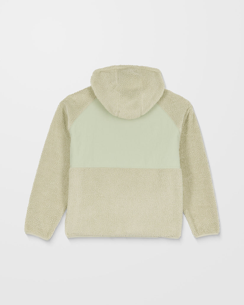 Sudadera De Borreguillo Con Capucha Y Cremallera Nomaa - Green Tea