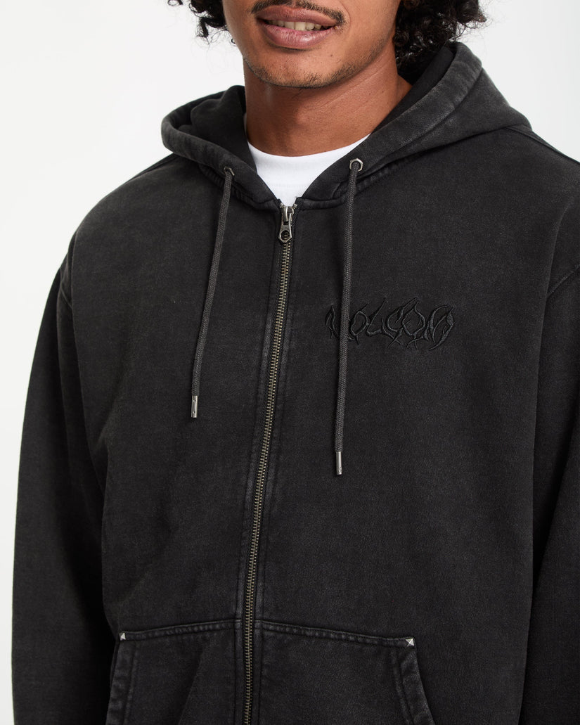 Sudadera Con Capucha Y Cremallera Studder - Black
