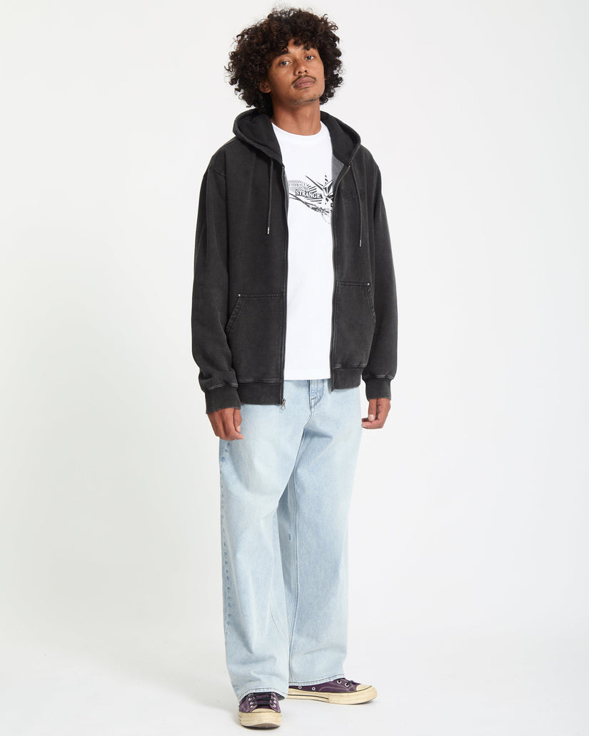 Sudadera Con Capucha Y Cremallera Studder - Black