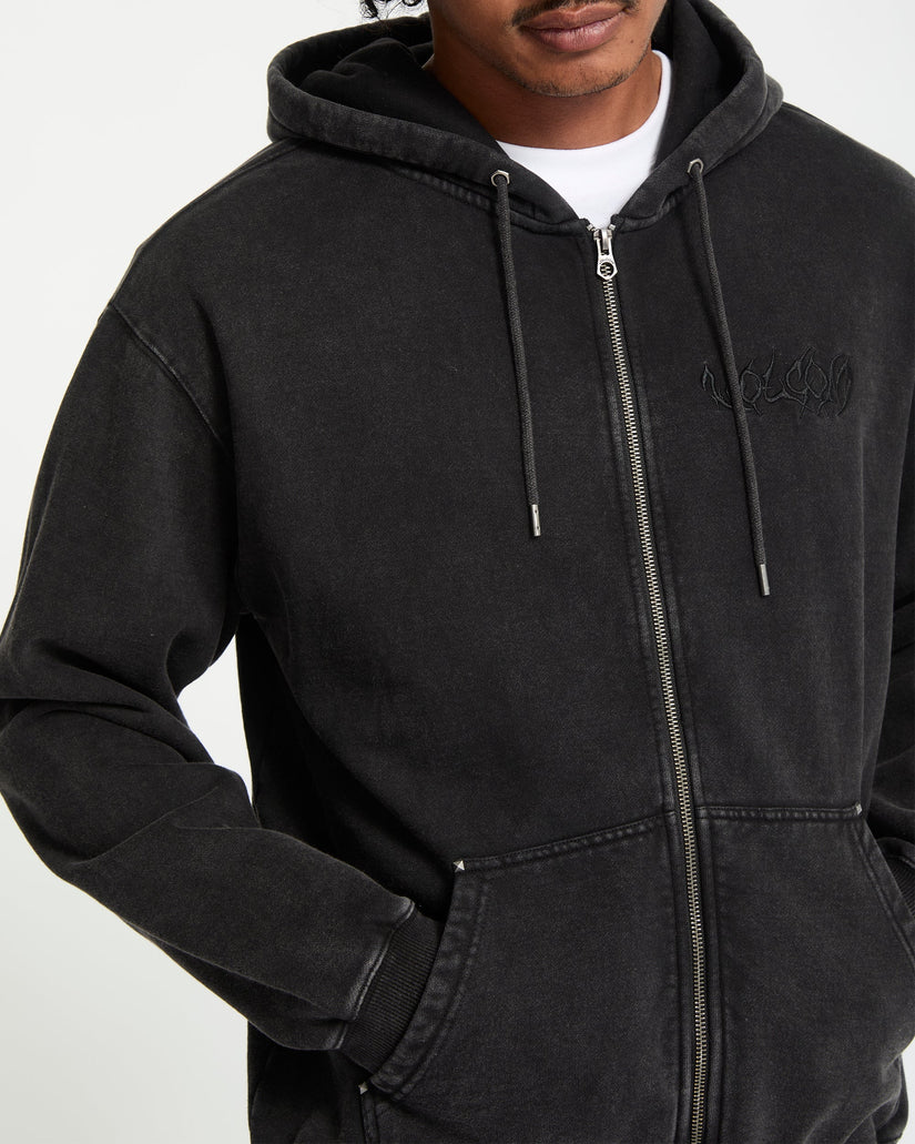 Sudadera Con Capucha Y Cremallera Studder - Black