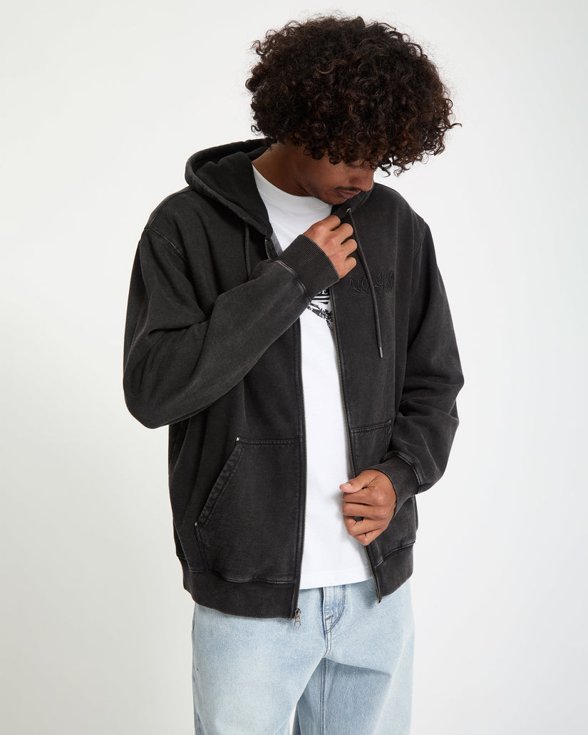 Sudadera Con Capucha Y Cremallera Studder - Black