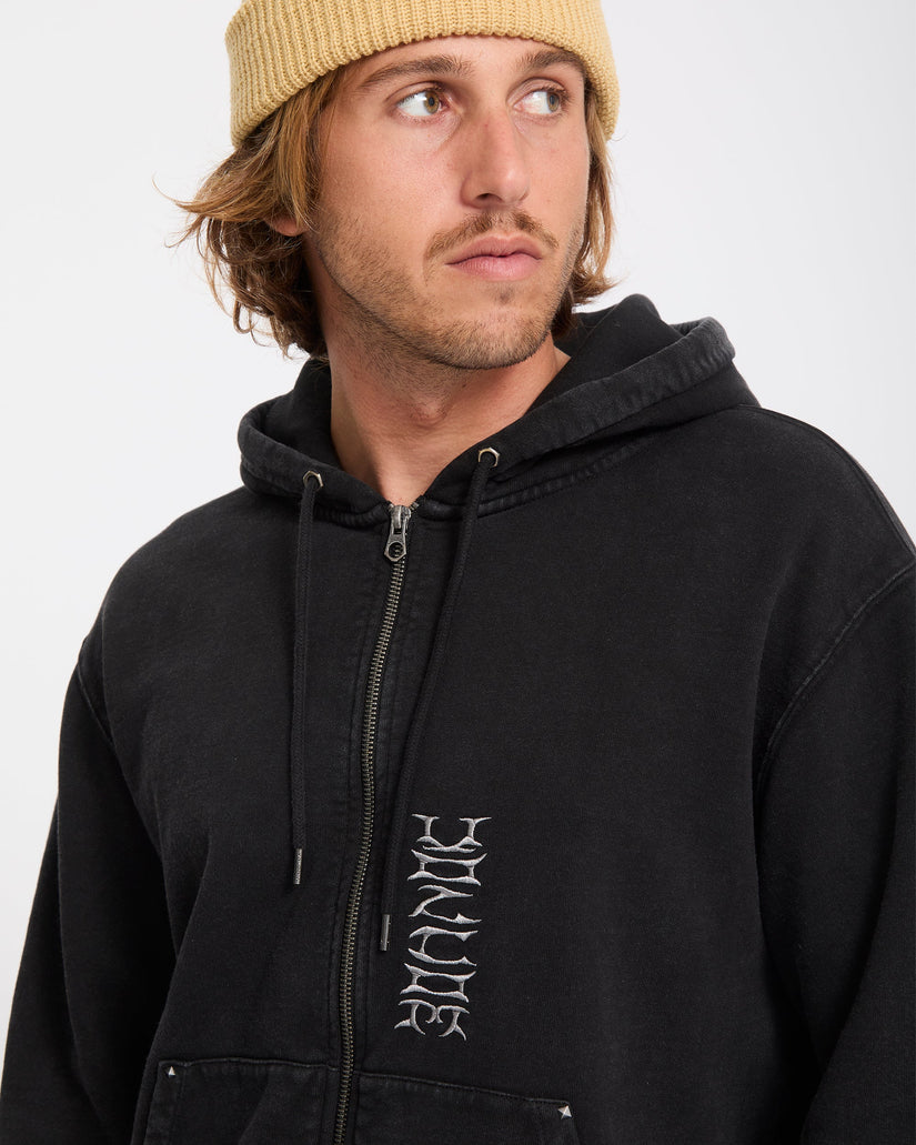 Sudadera con capucha y cremallera Studder - Black