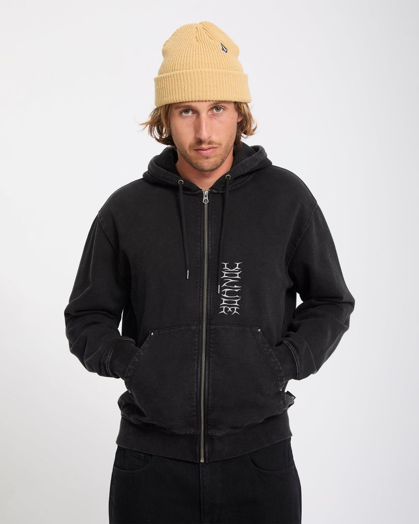 Sudadera con capucha y cremallera Studder - Black