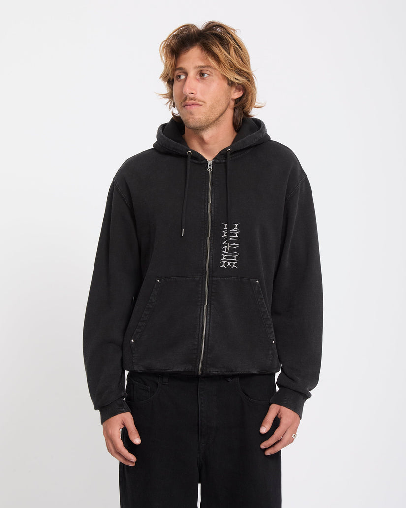 Sudadera con capucha y cremallera Studder - Black