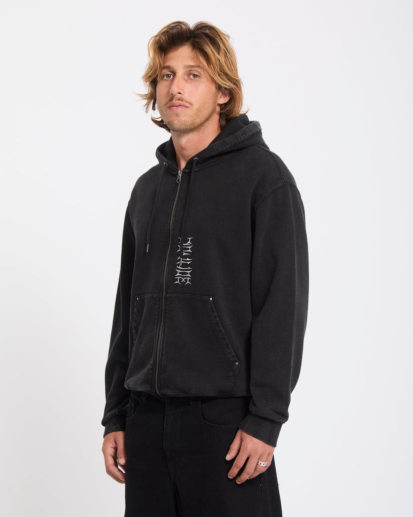 Sudadera con capucha y cremallera Studder - Black