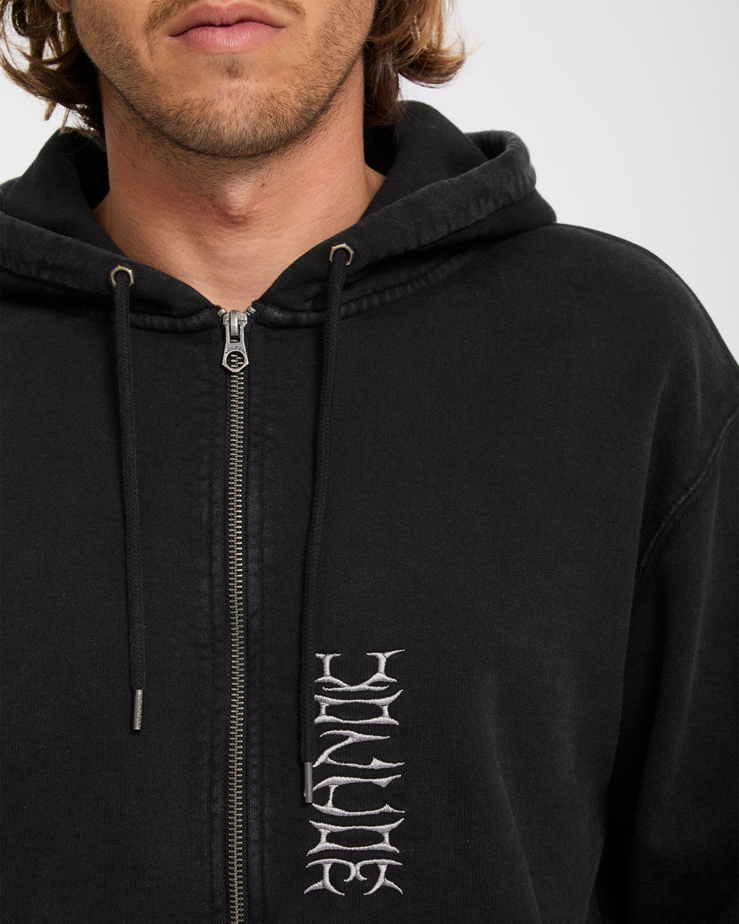 Sudadera con capucha y cremallera Studder - Black