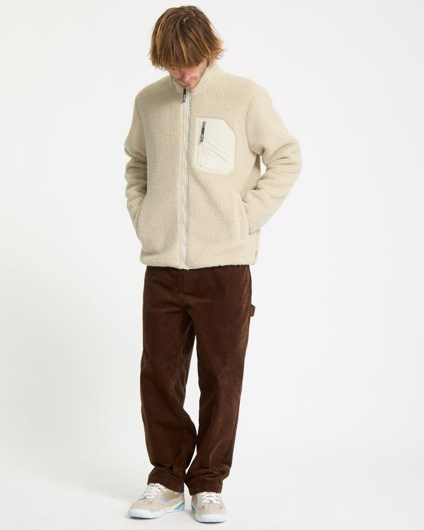 Sudadera Muzzer Fuzzar Zip Sherpa - Stone