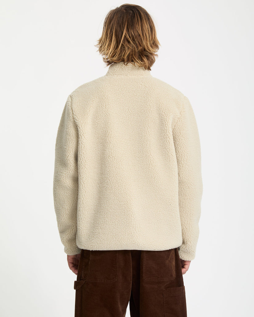 Sudadera Muzzer Fuzzar Zip Sherpa - Stone