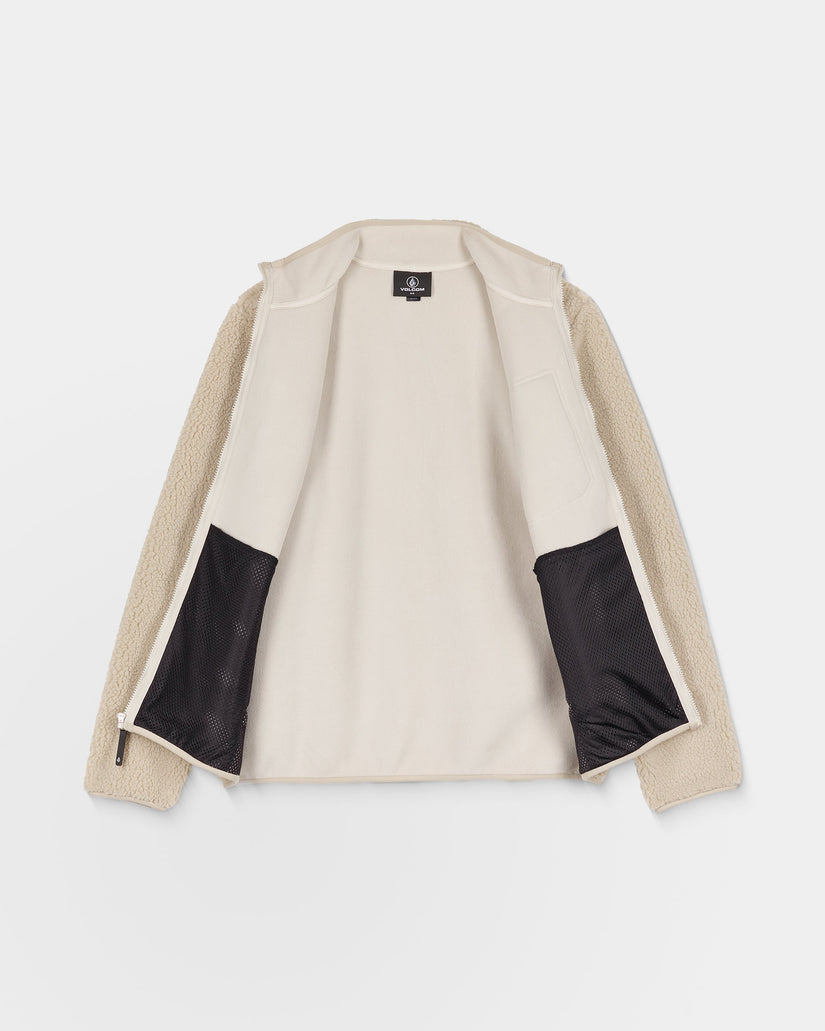 Sudadera Muzzer Fuzzar Zip Sherpa - Stone