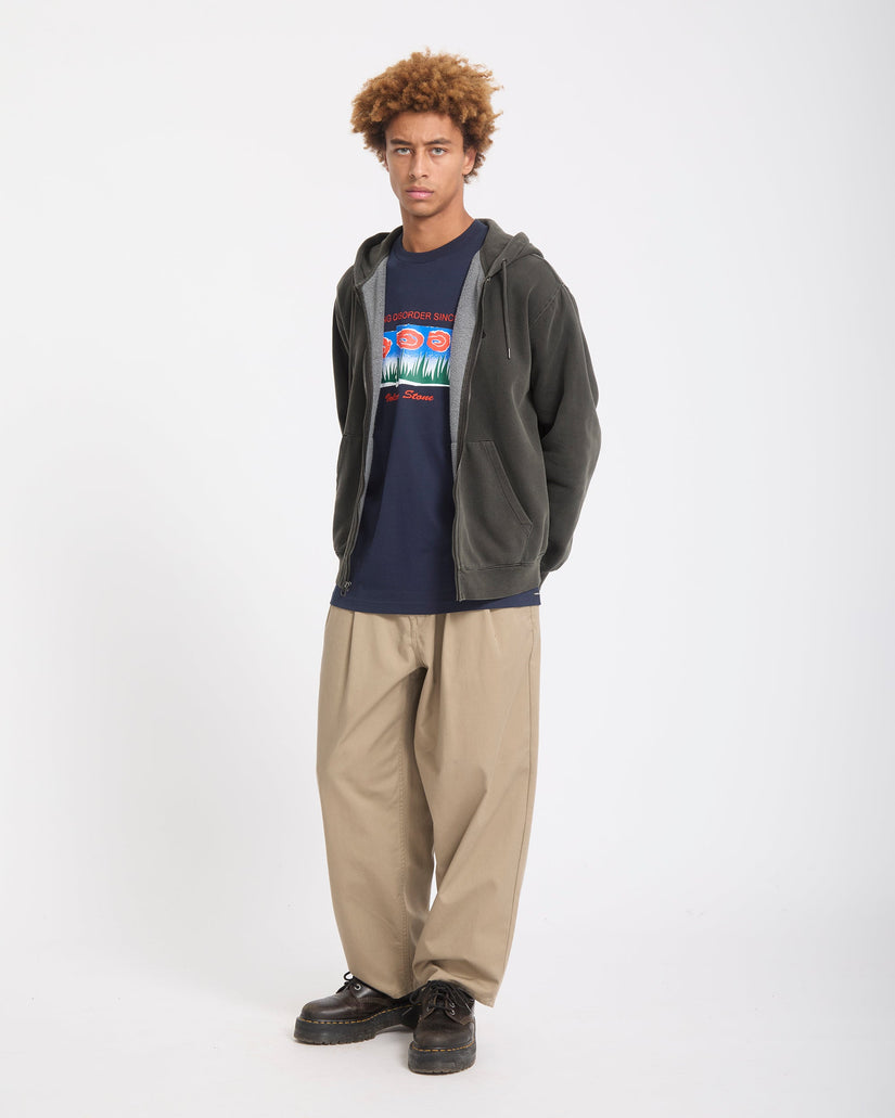 Sudadera con cremallera Single Stone - Rinsed Black