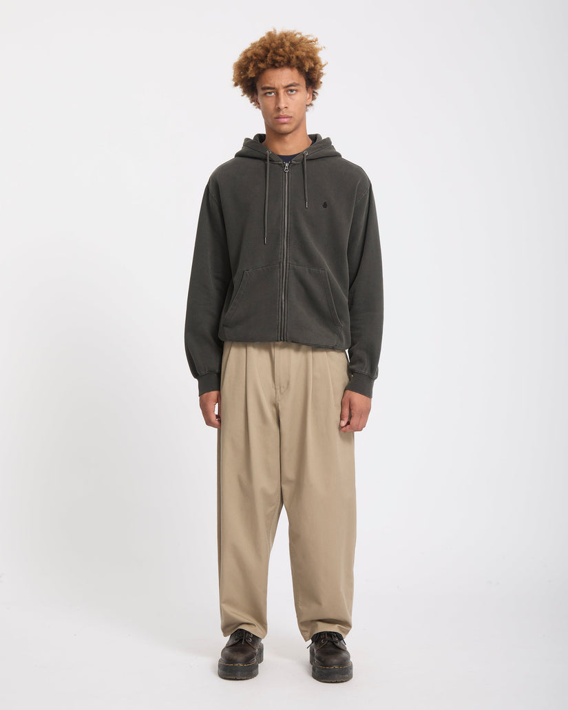 Sudadera con cremallera Single Stone - Rinsed Black