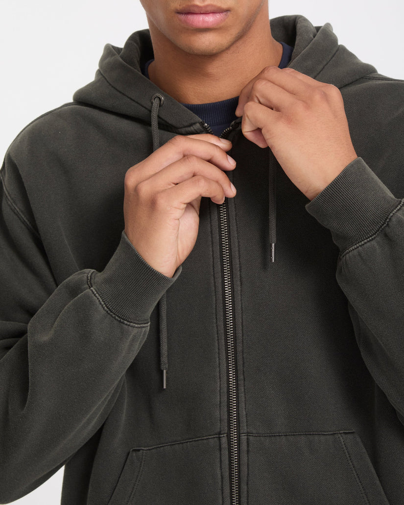 Sudadera con cremallera Single Stone - Rinsed Black