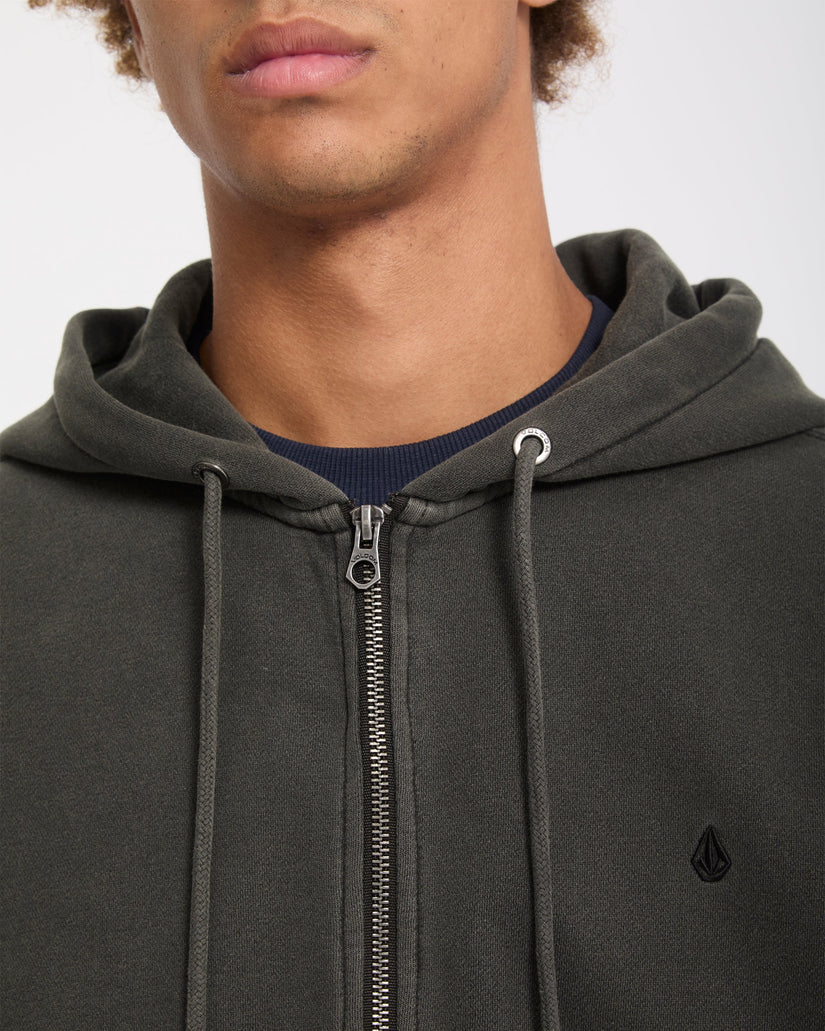Sudadera con cremallera Single Stone - Rinsed Black