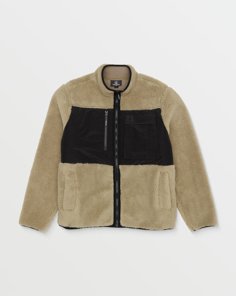 Sudadera y cremallera Storm Stone Sherpa- Dark Khaki