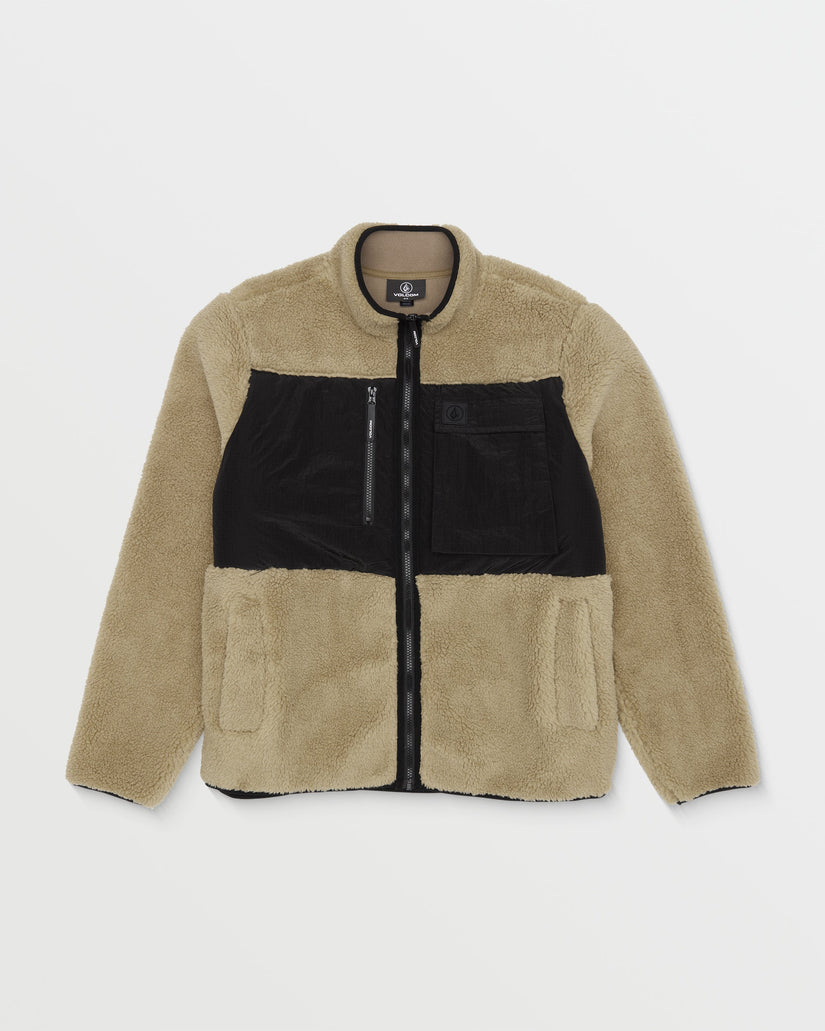 Sudadera y cremallera Storm Stone Sherpa- Dark Khaki