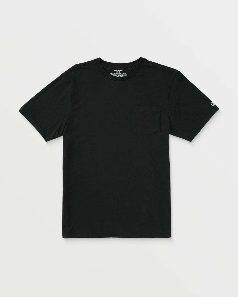 Camiseta Solid Pocket - BLACK