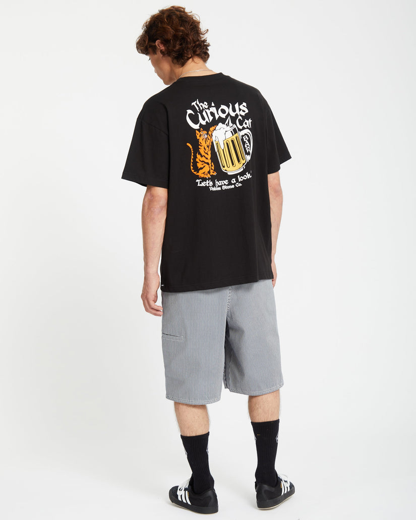Camiseta Curious Cat - BLACK