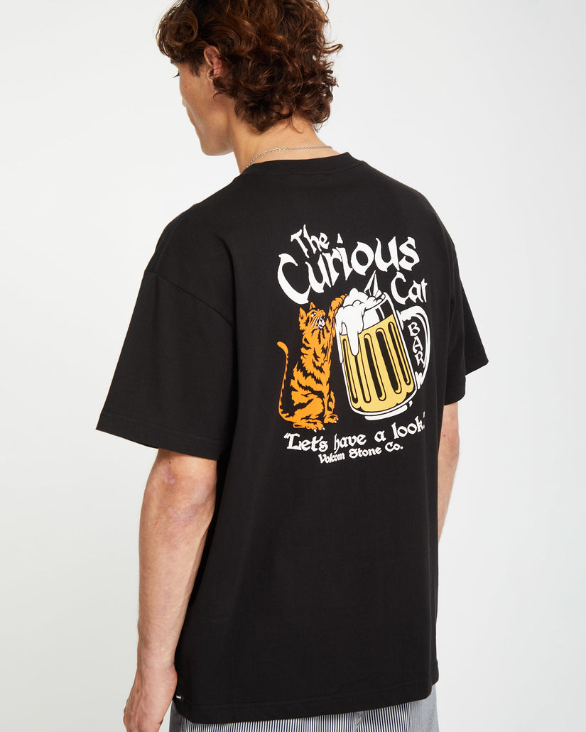 Camiseta Curious Cat - BLACK