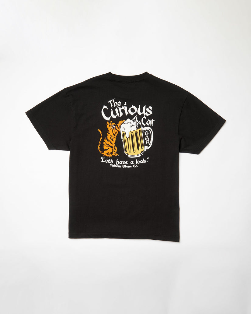 Camiseta Curious Cat - BLACK