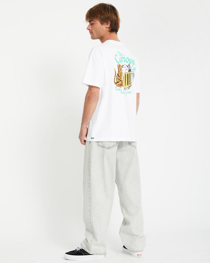 Camiseta Curious Cat - WHITE