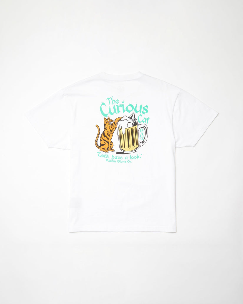 Camiseta Curious Cat - WHITE