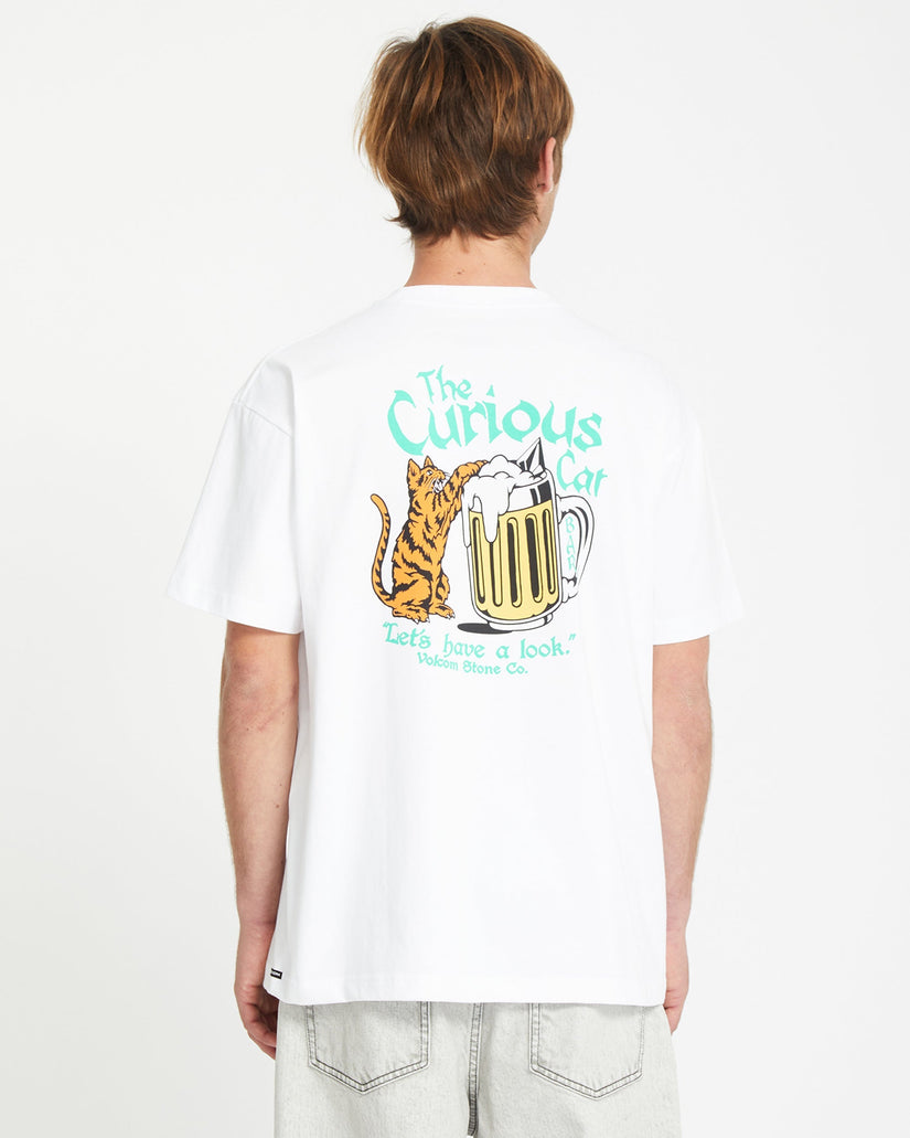 Camiseta Curious Cat - WHITE