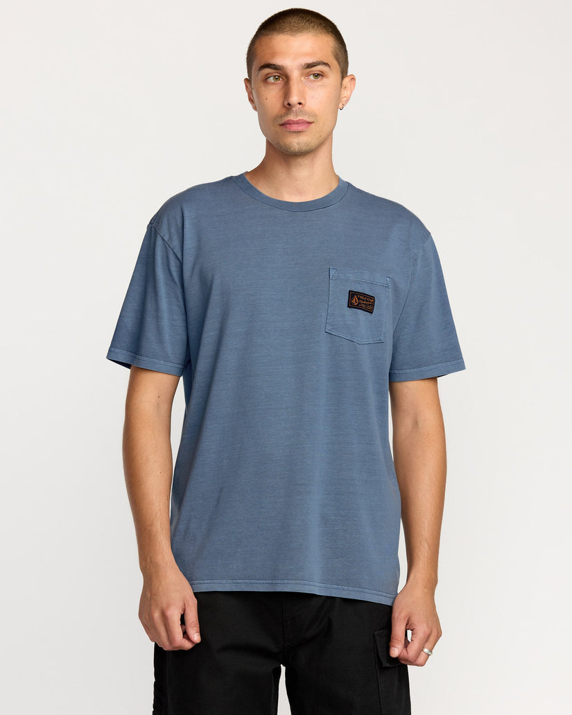 Camiseta Workwear Certified Pocket - Blue Wash