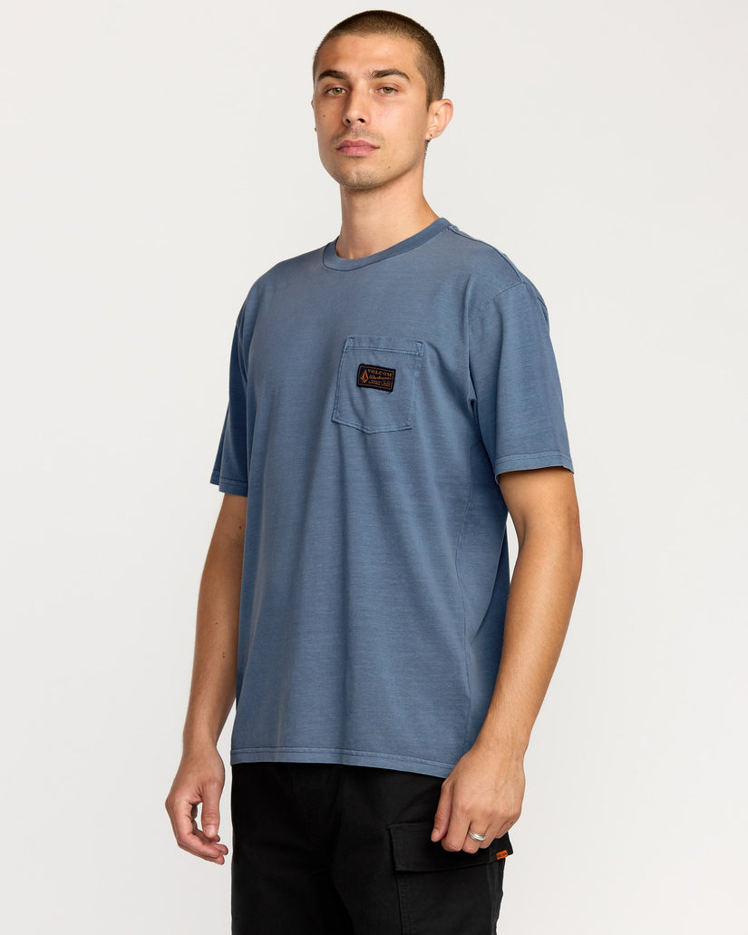Camiseta Workwear Certified Pocket - Blue Wash