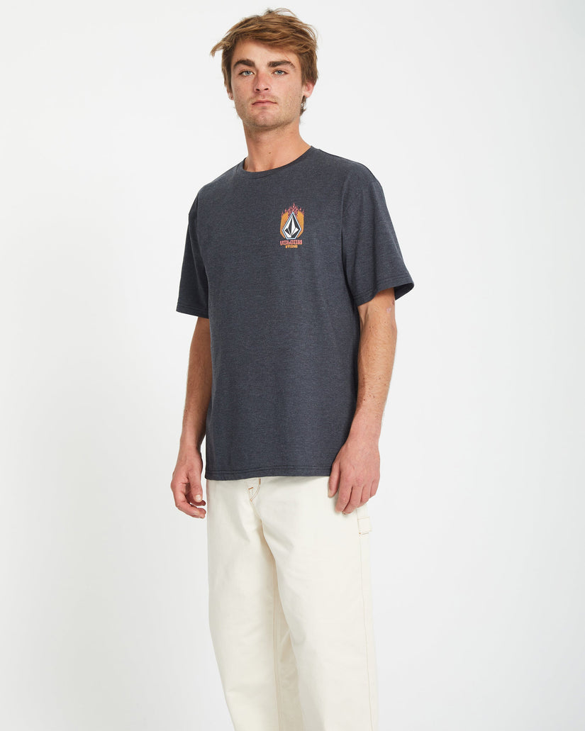 Camiseta Draggin Stone - HEATHER BLACK