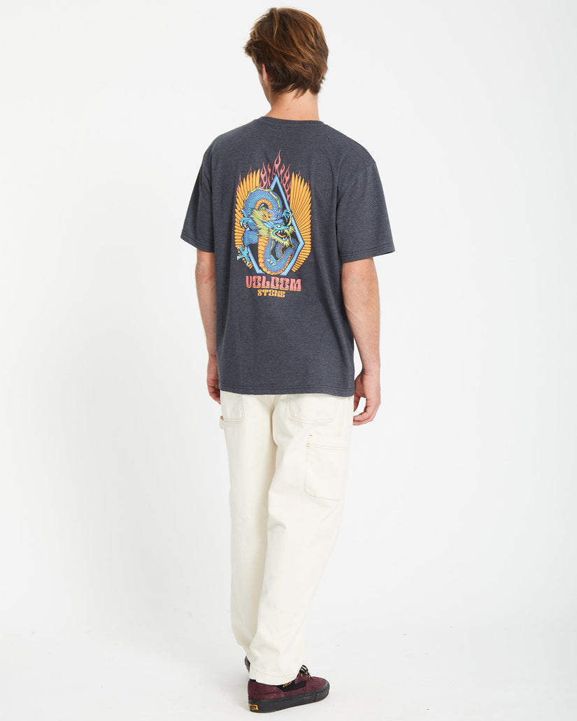 Camiseta Draggin Stone - HEATHER BLACK