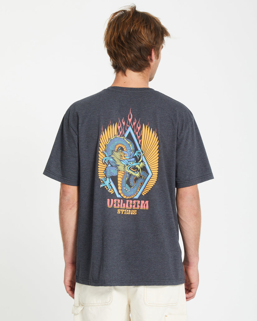 Camiseta Draggin Stone - HEATHER BLACK