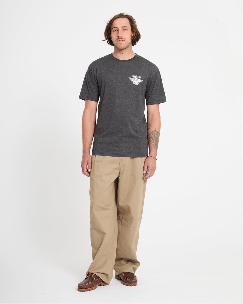 Camiseta Free Wheel - Heather Black