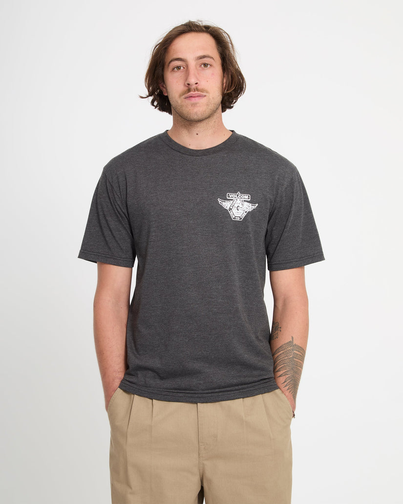 Camiseta Free Wheel - Heather Black