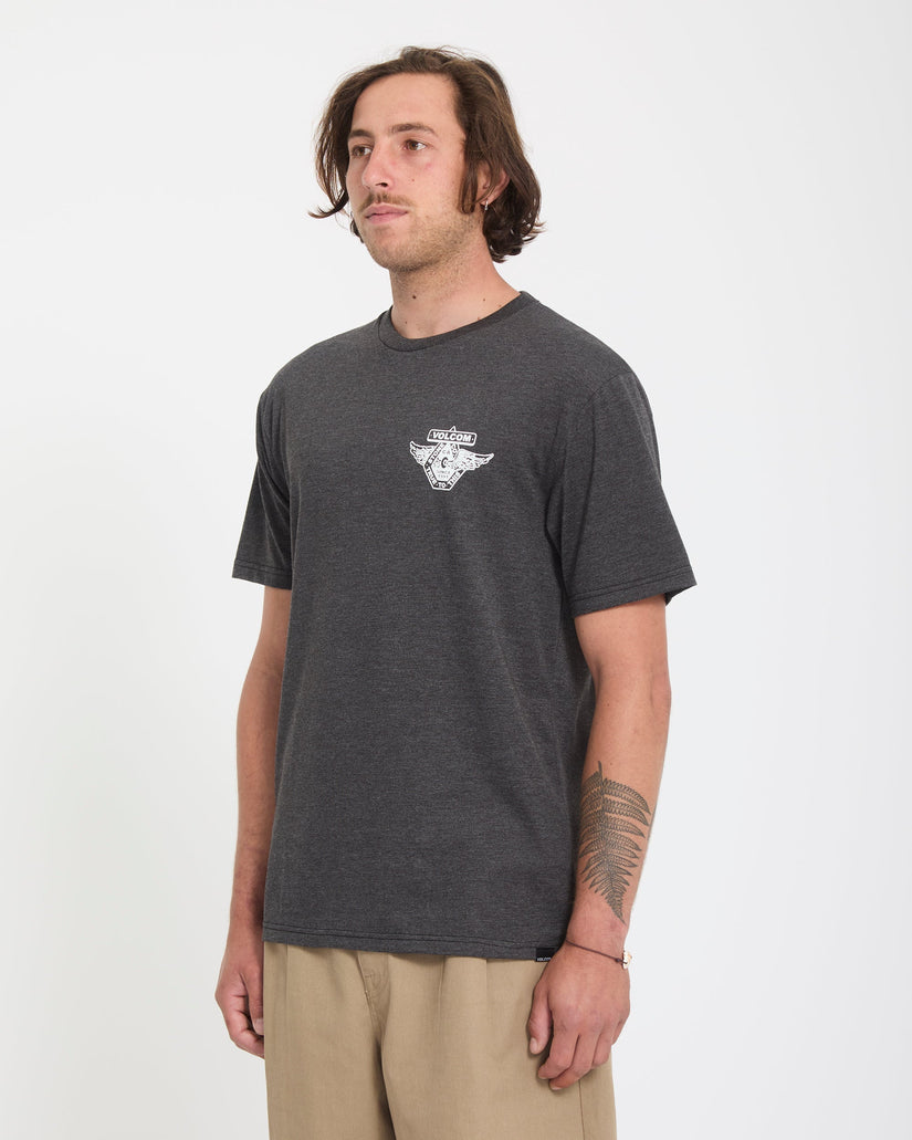 Camiseta Free Wheel - Heather Black